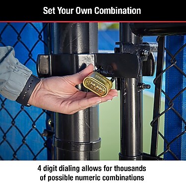 Master Lock Settable Combination Padlock, 6/Box (175)
