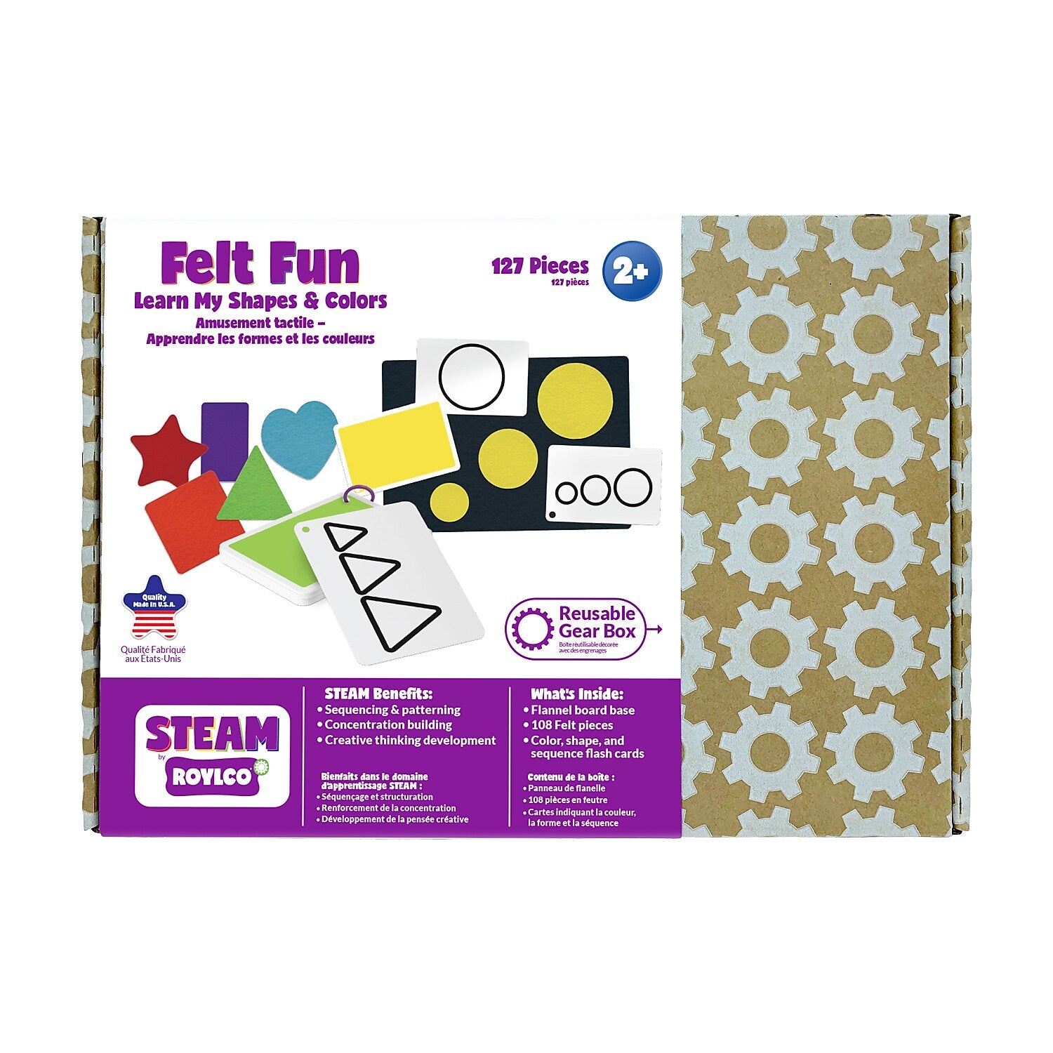 STEAM by Roylco Felt Fun: Learn my Shapes & Colors, 110/Pack (R-20305)