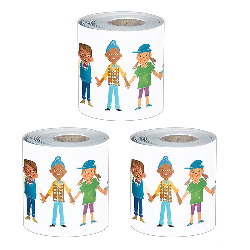 Carson Dellosa Education All Are Neighbors Rolled, 3" x 65', 3/Bundle (CD-108516-3)