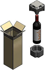 5" x 5" x 15" Wine Single Bottle Shipping Box, 200# Mullen Rated, Kraft, 12/Pack (WSS12)