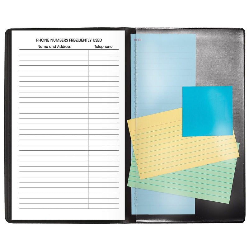 2025-2026 AT-A-GLANCE 3.5" x 6" Academic Year Monthly Planner, Faux Leather Cover, Black (AY53-00-26)