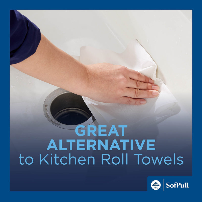 SofPull Centerpull Paper Towels, 1-ply, 320 Sheets/Roll, 6 Rolls/Pack (28124)