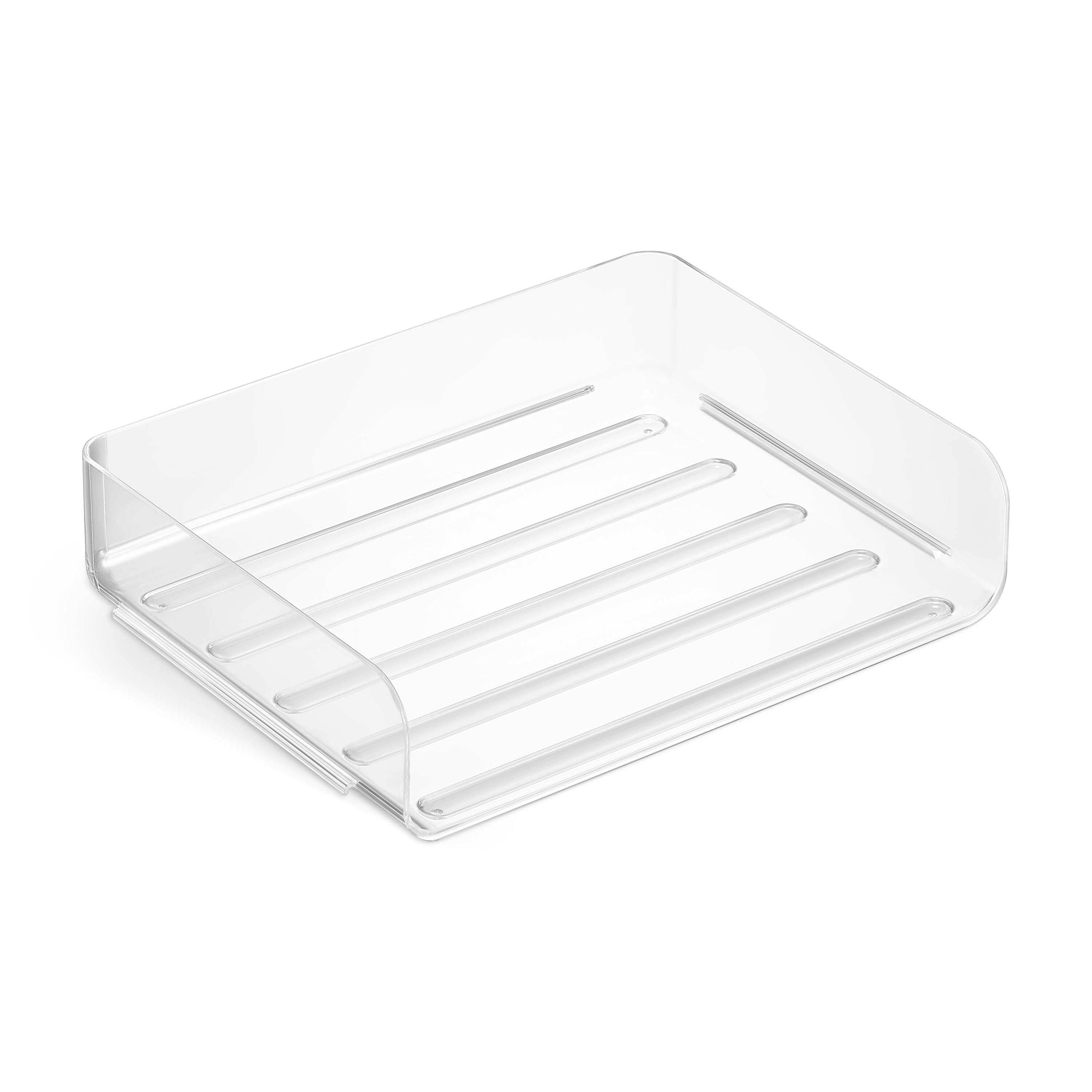 TRU RED™ Side Load Stackable Plastic Letter Tray, Clear(TR62288)