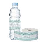 1-Color Water Bottle Label, Rectangle 2" x 8" , qty 1000/RL