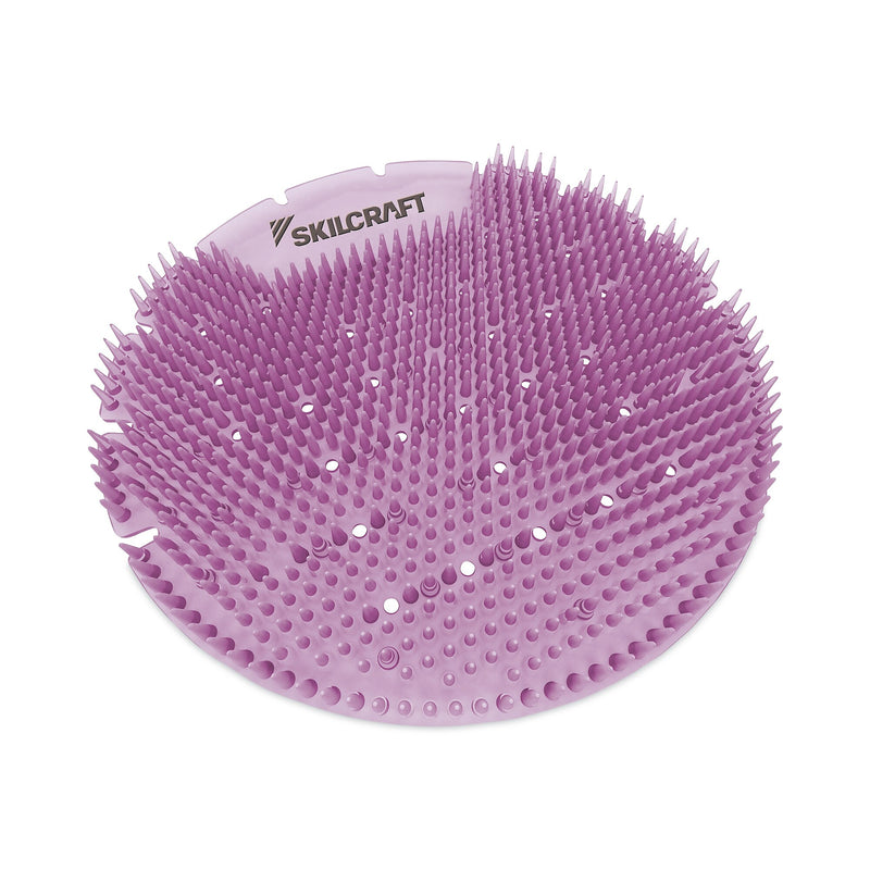 AbilityOne SKILCRAFT Extended Power Urinal Screen, Lavender Lace Scent, Purple, 6/Pack (NSN6998448)