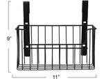 Household Essentials Iron Over-the-Door Basket, Black (1276-1)