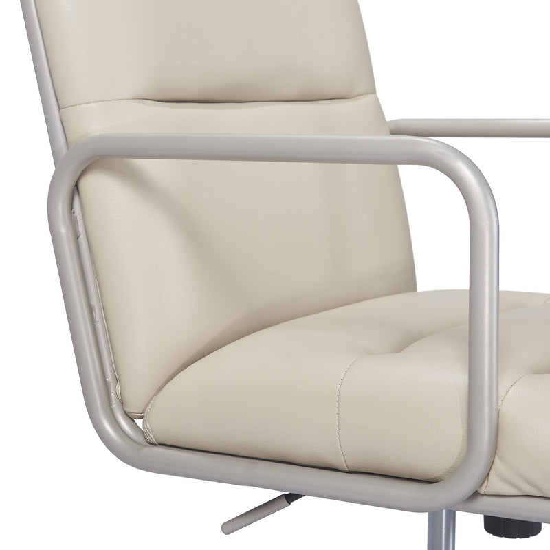 Finch Franklin Bonded Leather Computer and Desk Chair, Ivory White (CHR10060C)
