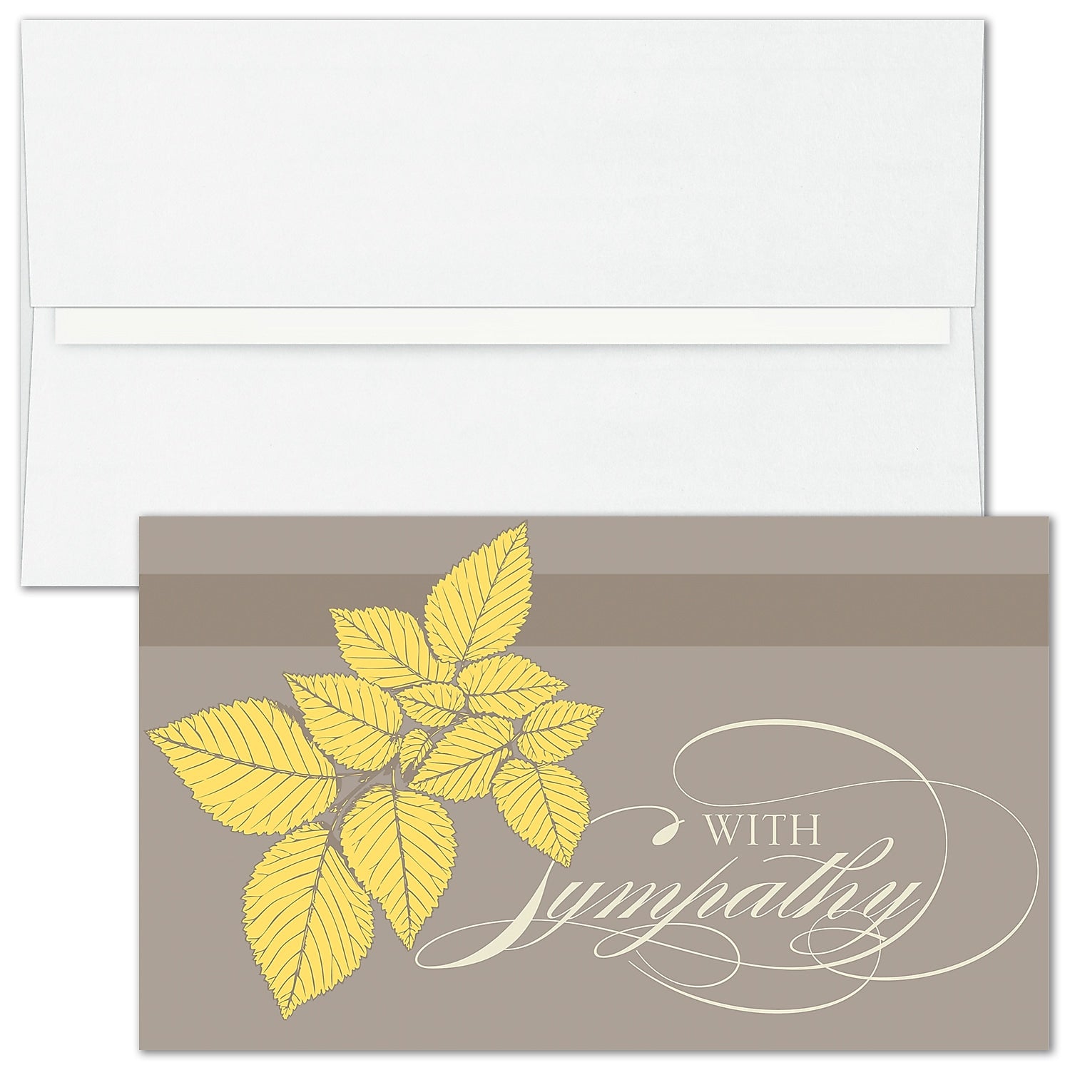 "Naturally Caring" Sympathy Card w/ Unlined White Envelope, 100/BX