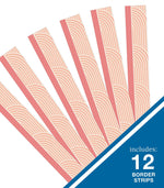 Carson Dellosa True to You Straight Borders, 3" x 3', Coral Wave, 12/Pack (108524)