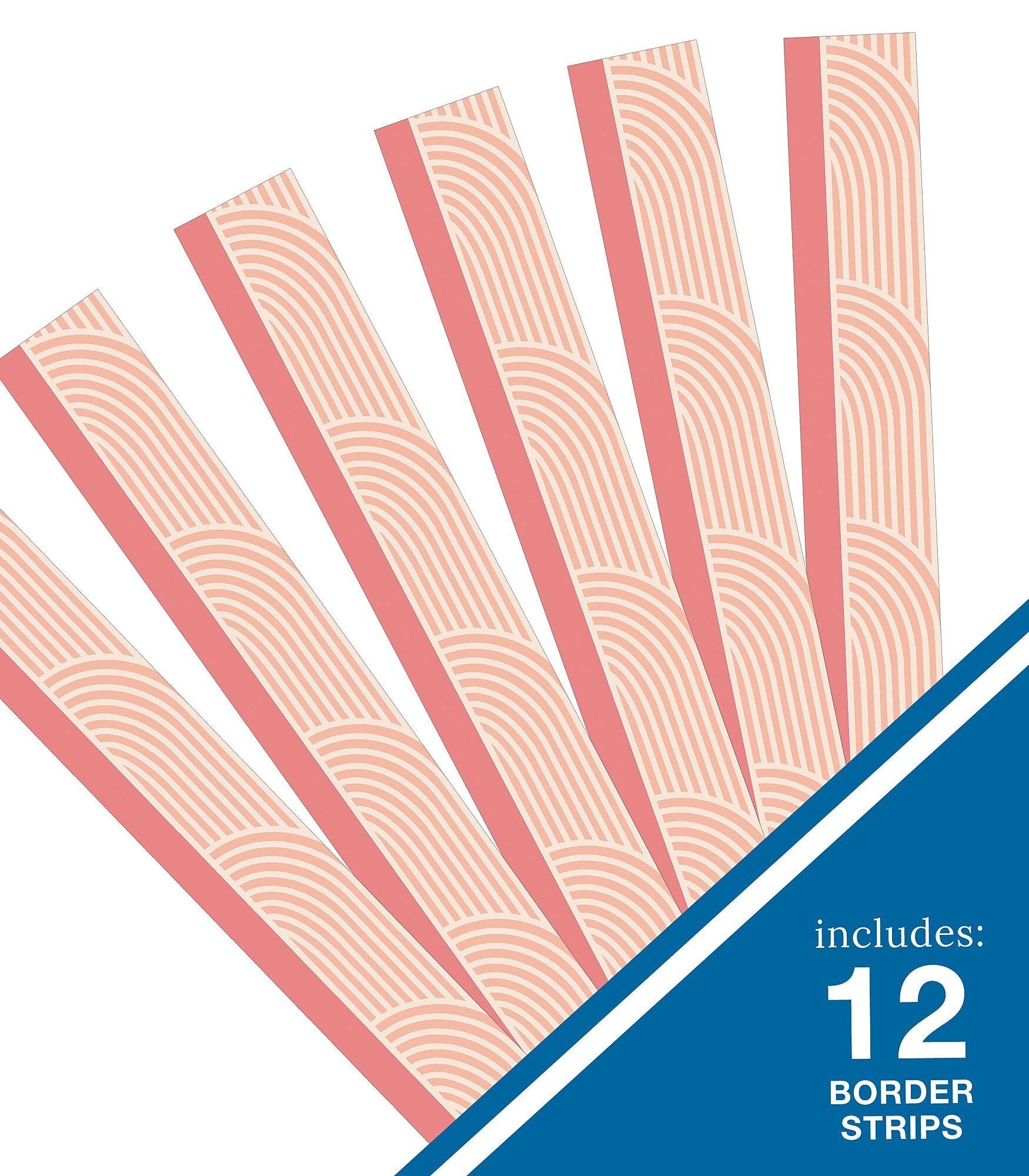 Carson Dellosa True to You Straight Borders, 3" x 3', Coral Wave, 12/Pack (108524)