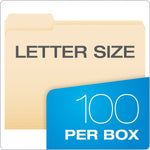 Pendaflex Recycled File Folder, 1/3-Cut Tab, Assorted, Letter Size, Manila, 100/Box (4210 1/3)