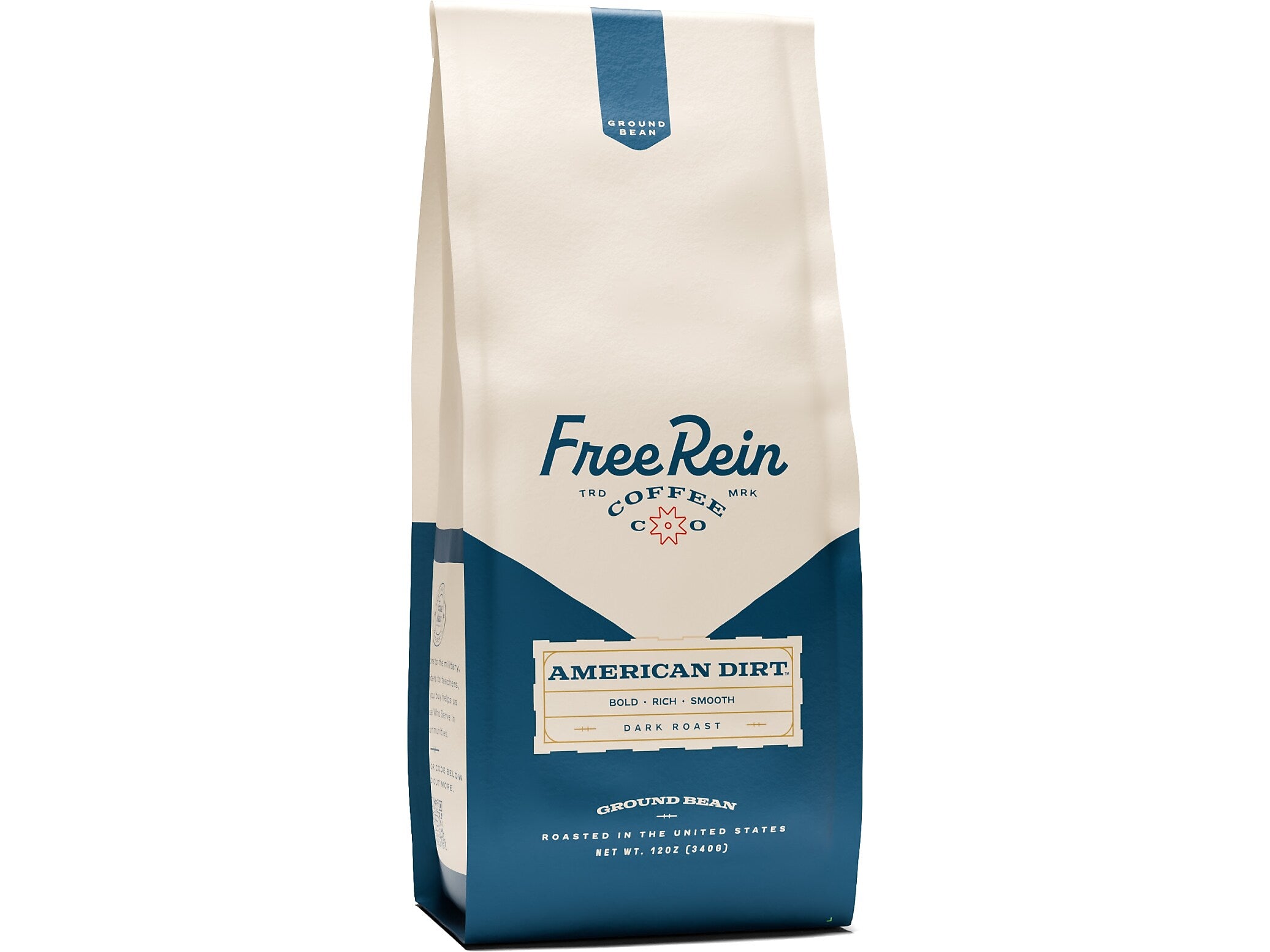 Free Rein American Dirt Ground Coffee Packet, Dark Roast, 12 oz. (810138360026)
