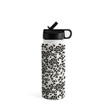 DENY Designs Leopard Stainless Steel Double Wall Insulated Water Bottle, 18 oz., Black/White (89183-WBTL05)