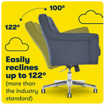 Serta Style Ashland Fabric Swivel Computer and Desk Chair, Blue (47140A)