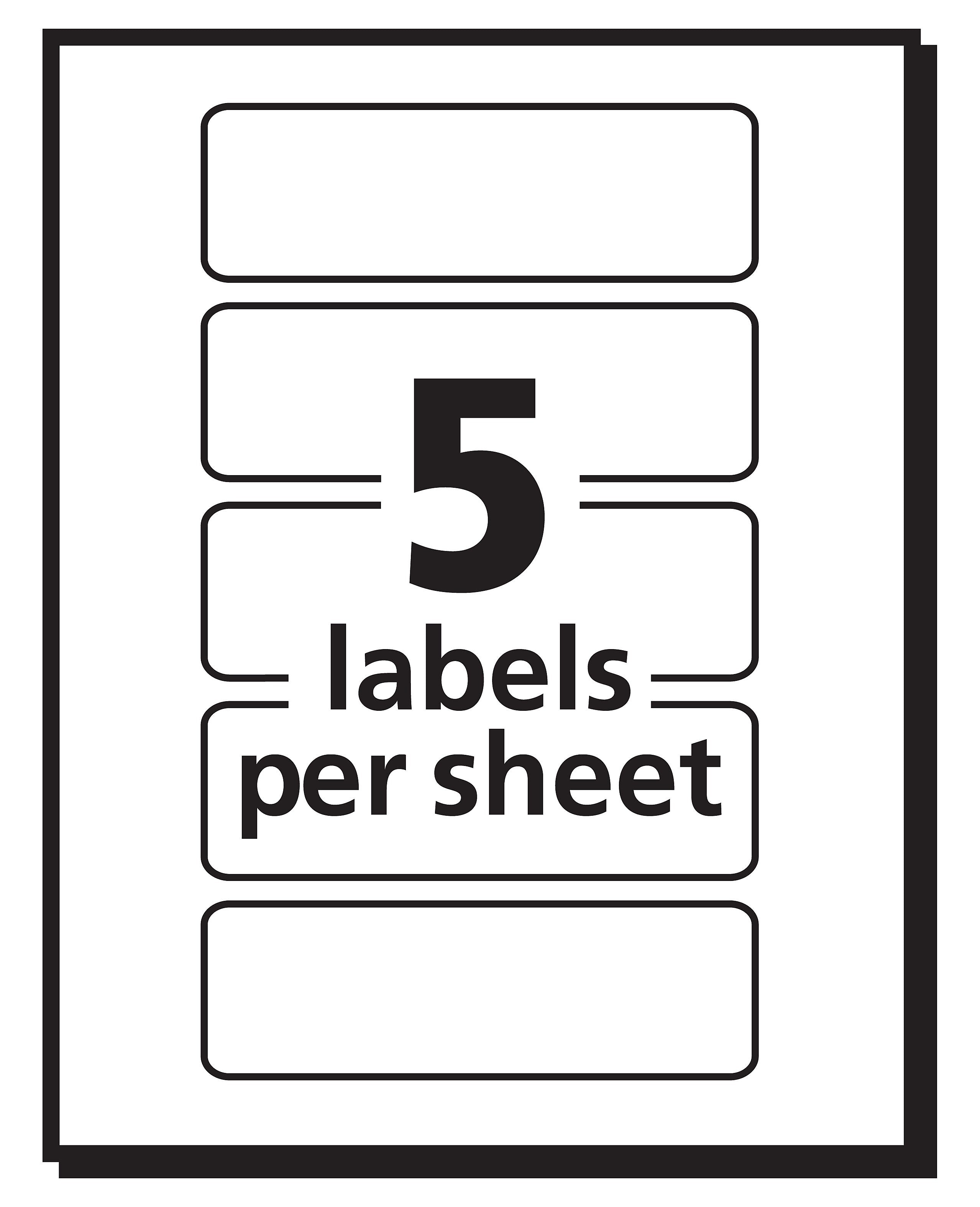 Avery Laser Color Coding Labels on 4" x 6" Sheets, 1" x 3", Assorted Colors, 200 Labels/Pack (5481)