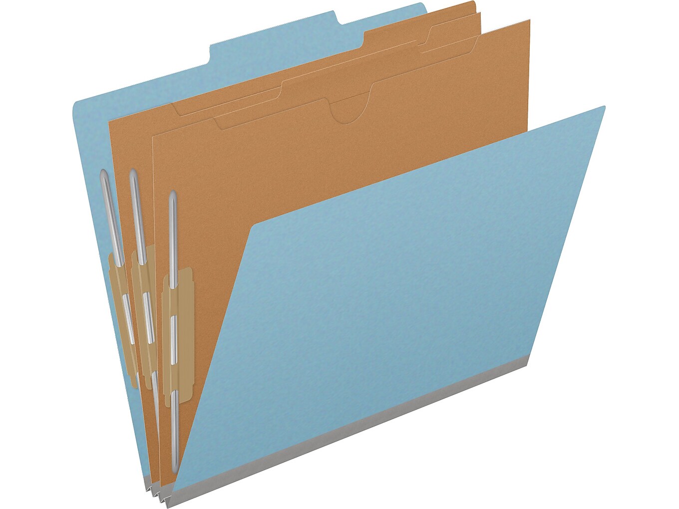 Medical Arts Press Pressboard Classification Folder, 2-Dividers, 2" Expansion, Letter Size, Blue, 10/Box (DV-T42-26-3BLU-PKT)