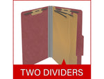 Medical Arts Press Pressboard Classification Folder, 2 Dividers, 2" Expansion, Legal Size, Dark Red, 10/Box (DV-T52-26-3ARD)