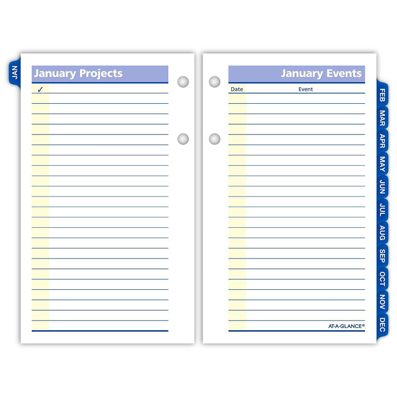 2026 AT-A-GLANCE QuickNotes 6" x 3.5" Daily Calendar Refill Pages, Multicolored (E517-50-26)