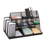 Mind Reader 14-Compartment Metal Multipurpose Countertop Organizer, Black (CMG2MESH-BLK 14)