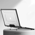 SaharaCase Heavy-Duty Raider Series 13.6" Laptop Case with Stand, Shock Absorbing, Frosted Clear/Black (LT00053)