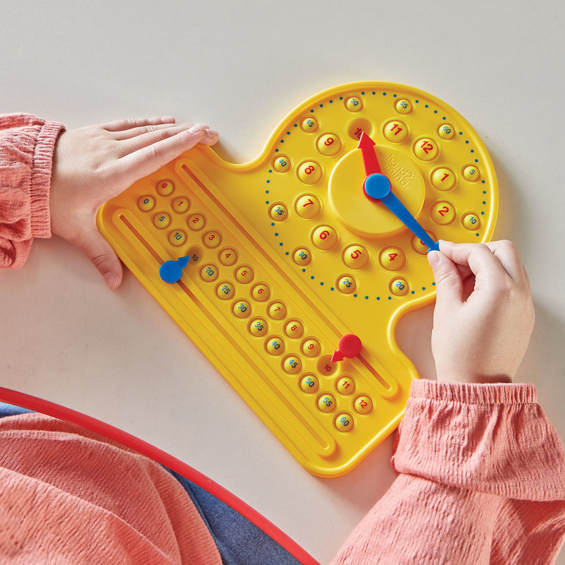hand2mind Numberline Clock Sensory Bubble Popper, Multicolored (96991)