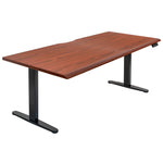 Mount-It! Dual Motor 72"W Electric Adjustable Standing Desk, Black/Hazelnut Brown (MI-18126)