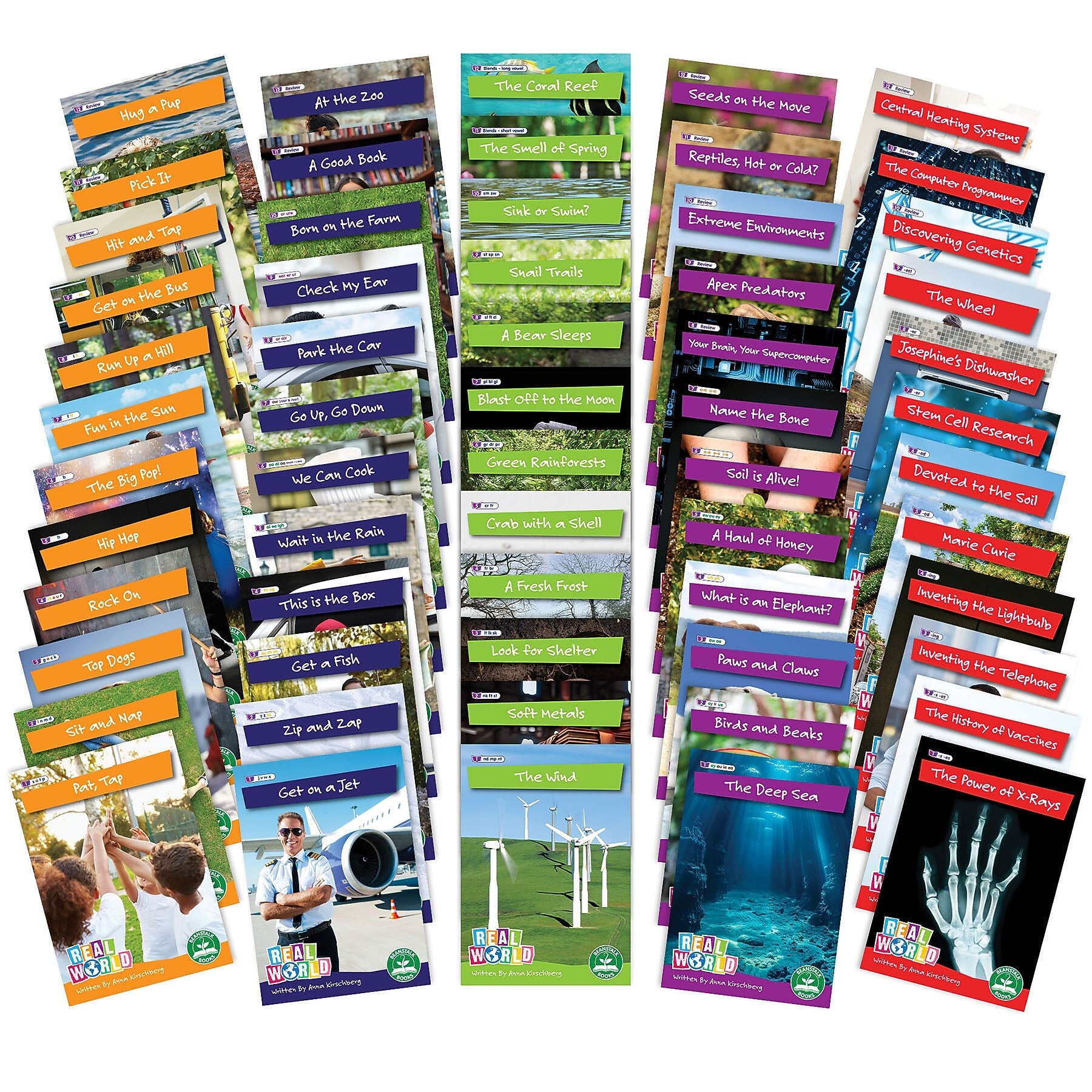 Beanstalk Books Decodable Readers, Real World Readers Boxed Set, 60/Set