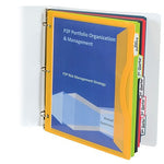 C-Line Poly Binder Pockets With Write-On Index Tabs, 3-Hole Punched, 5 Tabs, Assorted Colors (CLI06650)