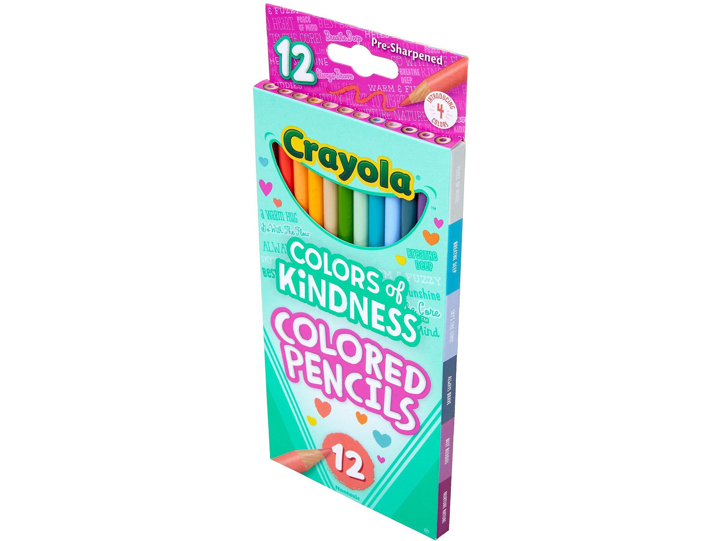 Crayola Colors of Kindness Kids' Colored Pencils, Assorted Colors, Dozen (682114)