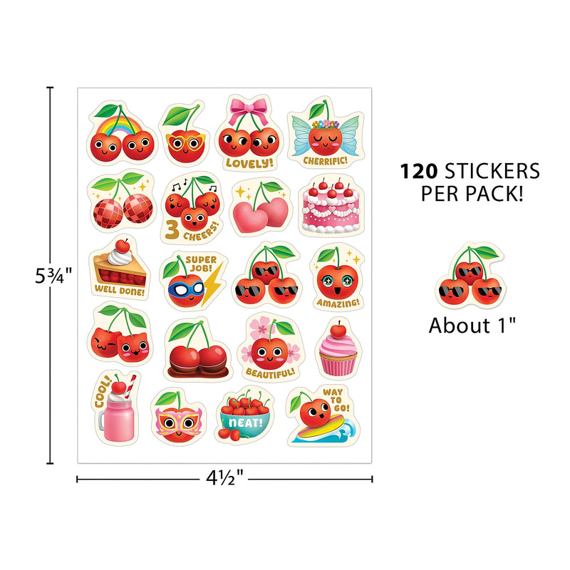 Teacher Created Resources Cherry Smelly Stickers, Multicolored, 120/Pack, 6/Packs/Bundle (TCR9450-6)