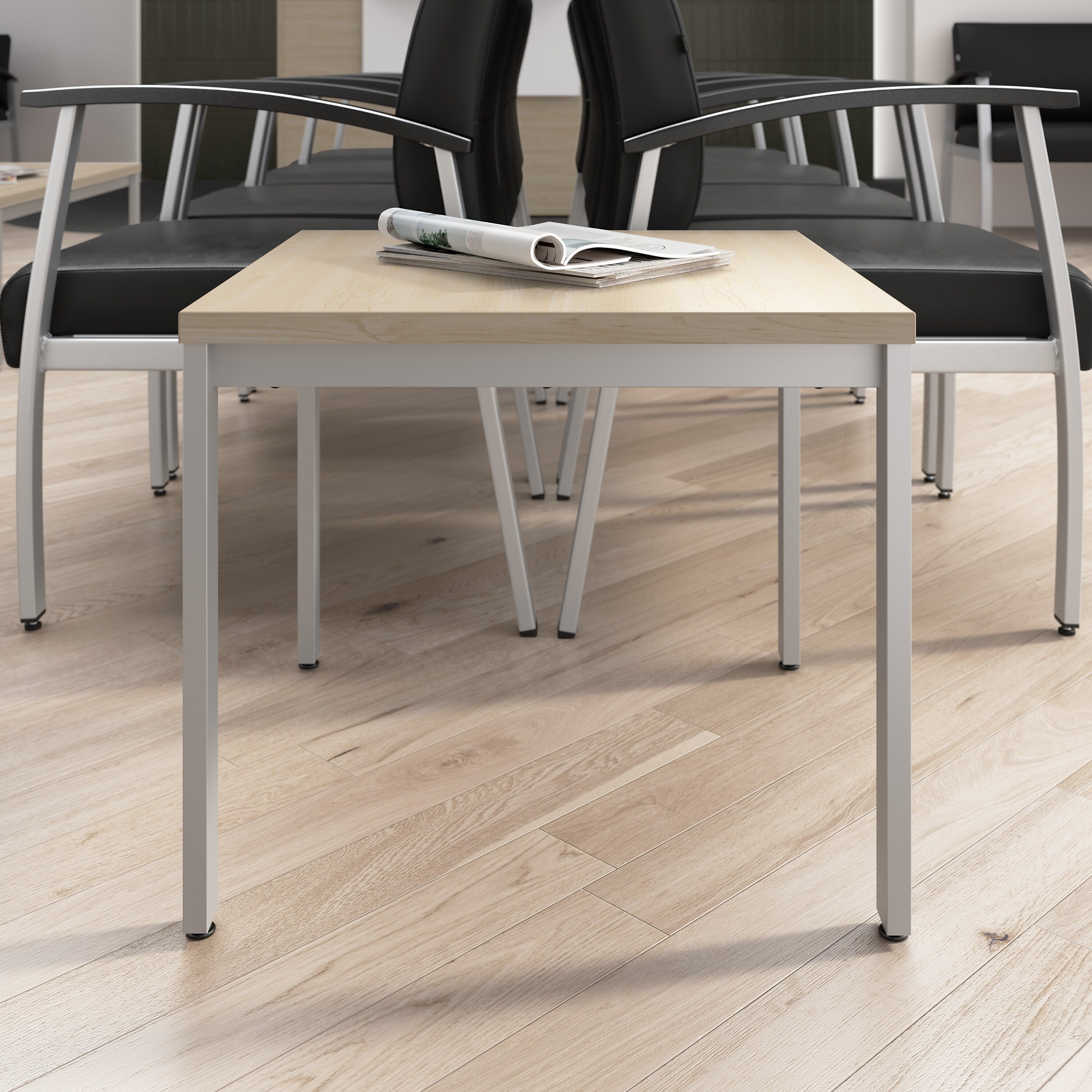 Bush Business Furniture Arrive 23"W x 23"D End Table, Natural Elm (AVT124NE)