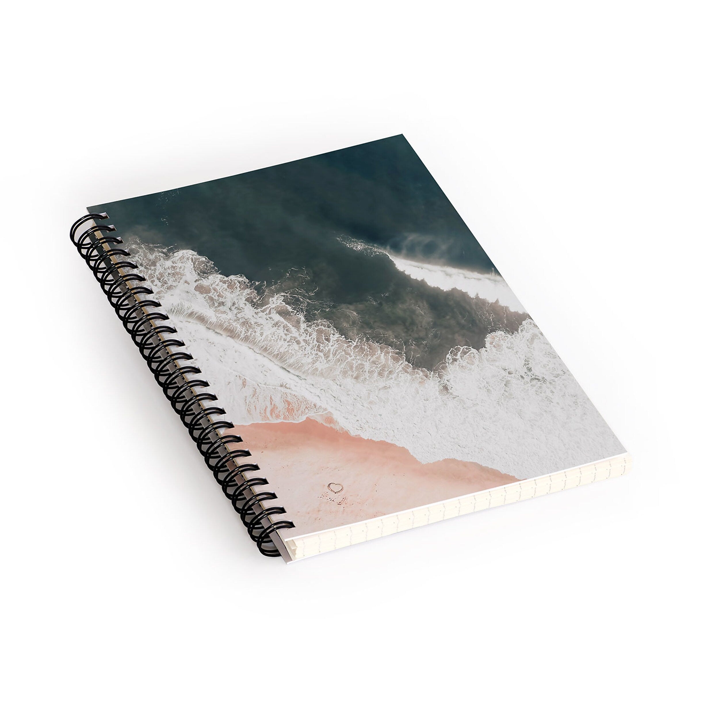 DENY Designs Sea Heart 1-Subject Professional Notebooks, 5.5" x 8.25", Dotted, 60 Sheets (67052-NOBS01)
