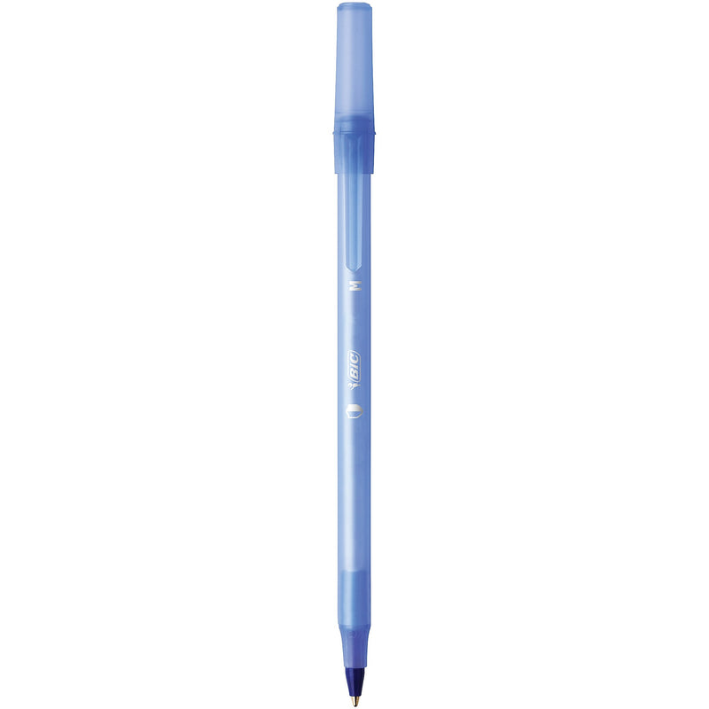 BIC Prevaguard Round Stic Ballpoint Pen, Medium Point, Blue Ink, Dozen (GSAM11-BLU)