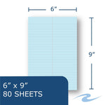 Roaring Spring Enviroshades Steno Notebook, 6" x 9", 80 Sheets/Pad, Gregg Ruled, Recycled Blue Paper, 4 Books/Pk (12284)