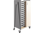 Safco Whiffle Typical 8 60" x 30" Particle Board Double-Column Mobile Storage, Gray (3928GRY)