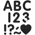 Teacher Created Resources 2" Self-Adhesive Letters and Numbers, Black Glitz, 276/Pack (TCR9647)