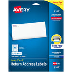 Avery Easy Peel Inkjet Return Address Labels, 1/2" x 1-3/4", White, 2,000 Labels/Pack (8167)