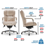 La-Z-Boy Sutherland Ergonomic Fabric Swivel Computer and Desk Chair, Cream (CHR10048D)