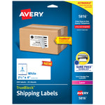 Avery TrueBlock Laser Shipping Labels, 2-1/2" x 4", White, 200 Labels/Pack (5816)