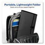Avery Expanding File Folder Organizer, 7 Sections, Hook/Loop Closure, Letter Size, Black