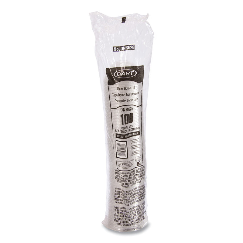 Dart® Plastic Dome Lid, Fits 5.5 oz to 26 oz Foam Cups, Clear, 1,000/Carton