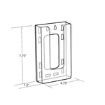 Azar Brochure Holder, 4.75" x 7.75", Vertical, Wall Mounted, Clear, Plastic, 10/Pack (252328)