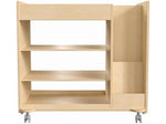 Flash Furniture Bright Beginnings Mobile 8-Section Storage Cart, 31.5"H x 33"W x 23"D, Natural Birch Plywood (MK-ME14504-GG)