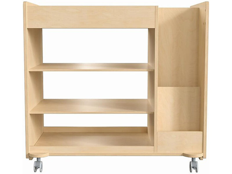 Flash Furniture Bright Beginnings Mobile 8-Section Storage Cart, 31.5"H x 33"W x 23"D, Natural Birch Plywood (MK-ME14504-GG)