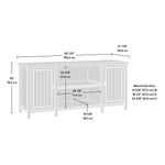 Sauder Costa 30"H Storage Credenza with 3 Shelves, Chalked Chestnut (419959)