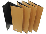 Flipside Tri-Fold Project Board, 48" x 36", Corrugated Paper, Black, 4/Pack (18067)