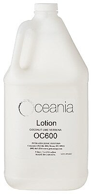 Oceania Moisturizing Lotion for Dry Skin, Coconut Lime Verbena Scent, 128 oz., 4 Gallons/Case (OC600)