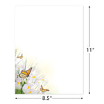 Great Papers Spring Blossom Butterfly Everyday Letterhead, Multicolored, 50 Sheets/Pack (2025004)
