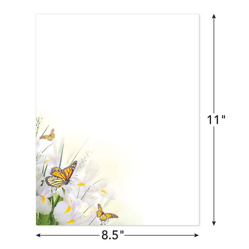 Great Papers Spring Blossom Butterfly Everyday Letterhead, Multicolored, 50 Sheets/Pack (2025004)