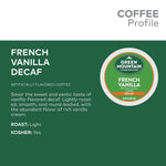 Green Mountain French Vanilla Decaf Coffee Keurig® K-Cup® Pods, Light Roast, 24/Box (7732)